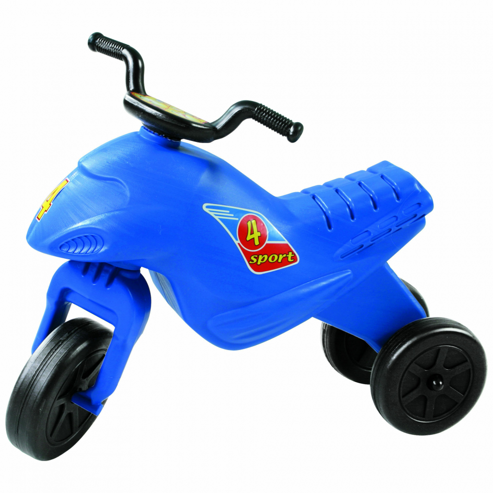 Motocicleta copii cu trei roti fara pedale mediu culoarea albastru inchis albastru