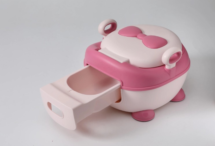 Olita cu adaptor moale si manere Little Mom Bow Pink - 1 | YEO