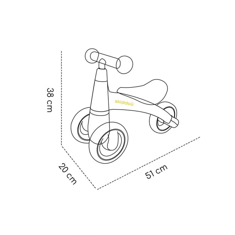 Tricicleta Berit Ride-On Skiddou Keep Pink - 1