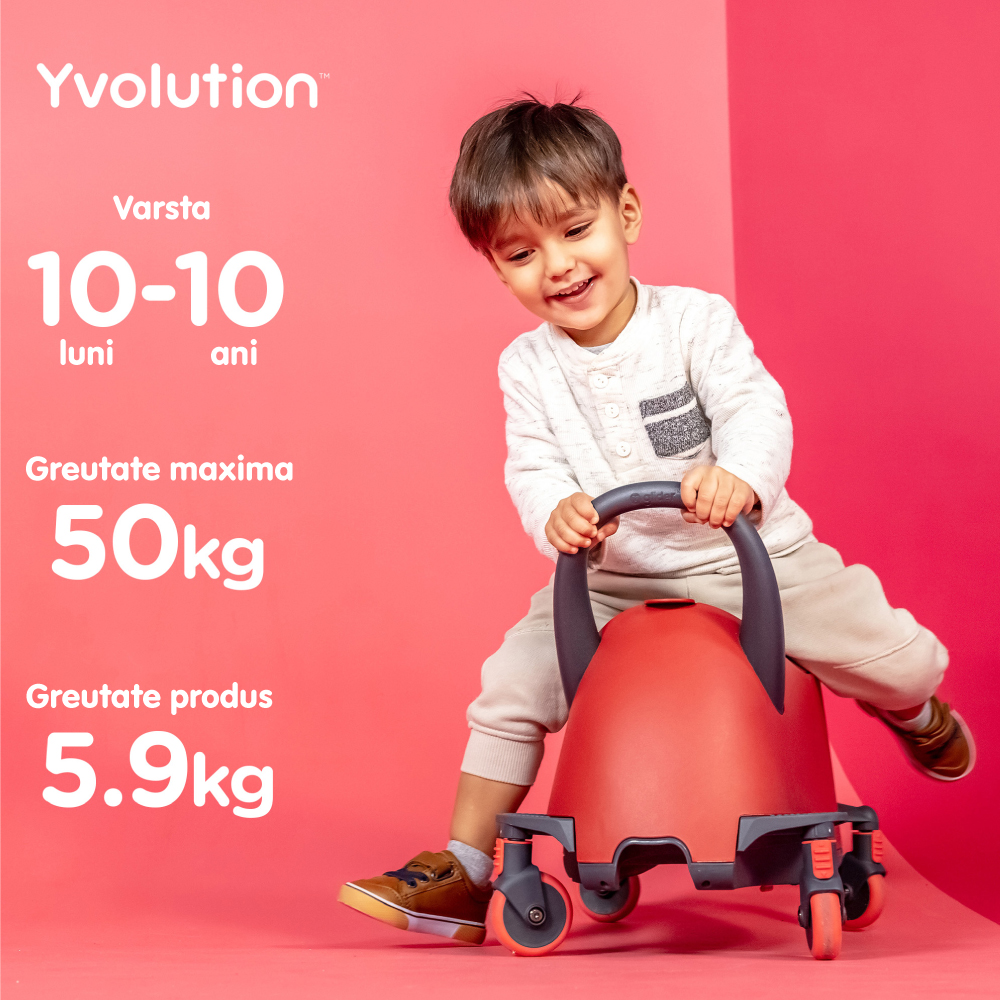 Trotineta 5 in 1 Yvolution Y Glider Luna red - 4 | YEO