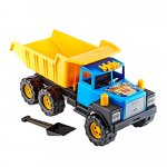 Camion basculant Super Mann Truck cu lopatica Blue / Yellow
