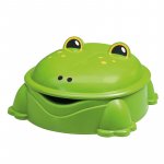 Cutie de nisip Paradiso Toys cu capac Frog 84x92x38 cm verde