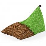 Fotoliu Puf Bean Bag tip Lounge Minecraft iarba pamant