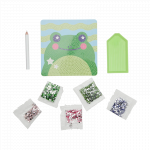 Mini atelier creativ DIY cu diamante Funny Frog