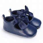 Pantofiori cu fundita Bleumarine Marime 6-12 Luni