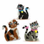 Set creativ copii Beedz creare pisici cu margele de calcat