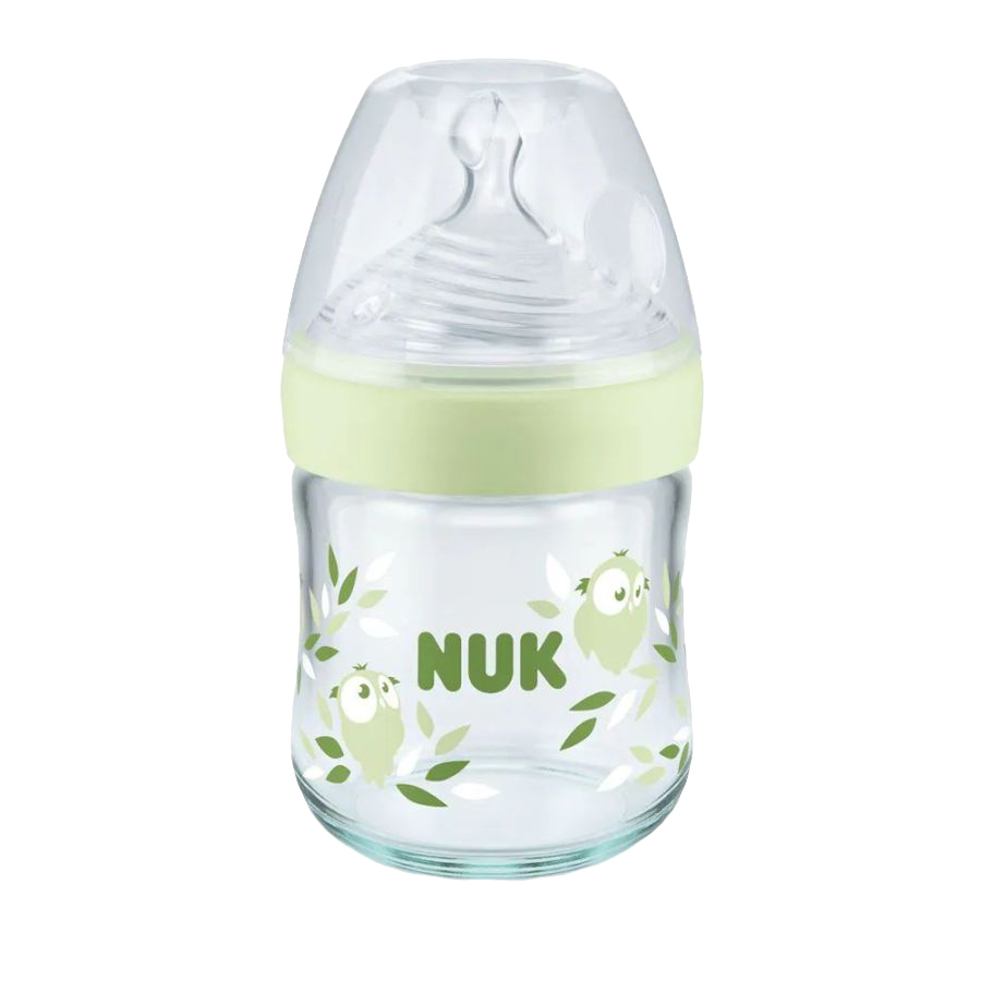 Biberon Nuk Nature Sense Sticla 120 ml tetina silicon S 0-6 luni verde - 1 | YEO