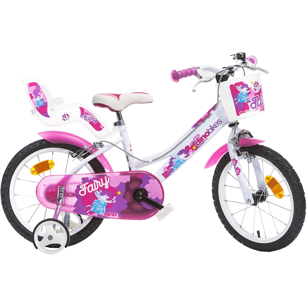 Bicicleta copii Dino Bikes 16 inch Fairy alb si roz - 1