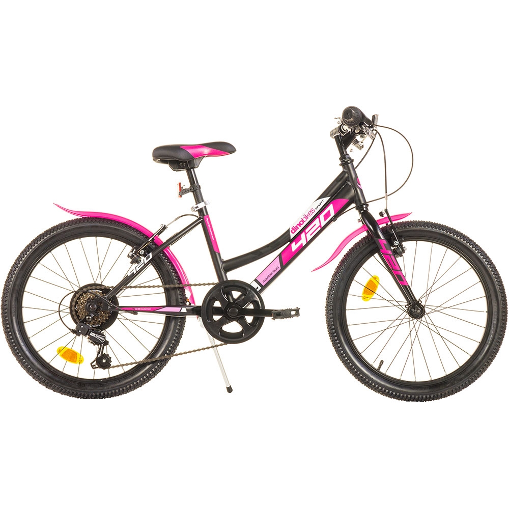 Bicicleta copii Dino Bikes 20 inch MTB fete sport negru cu 6 viteze - 1