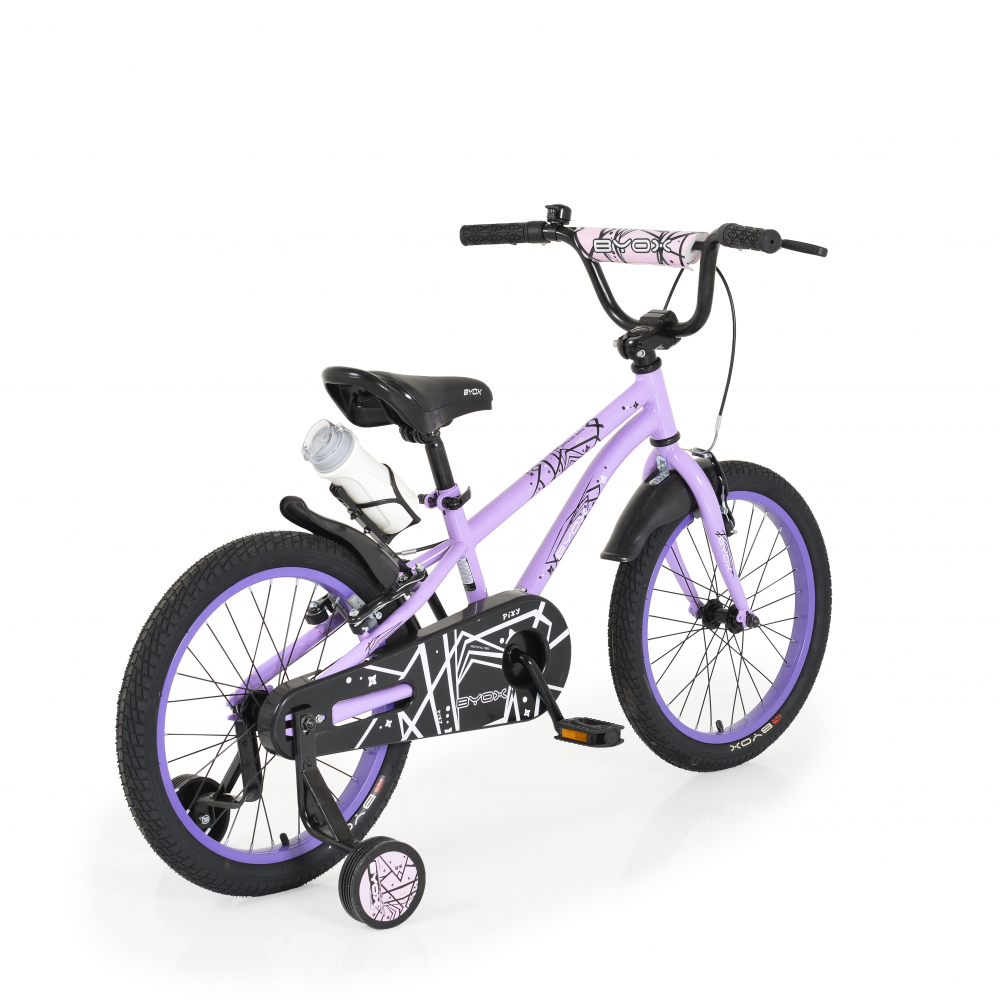 Bicicleta cu roti ajutatoare Byox Pixy Violet 18 inch - 1 | YEO