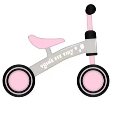 Bicicleta fara pedale cu 4 roti Fix Tiny Roz Ikonka imagine noua
