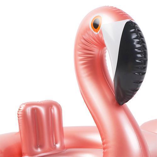 Colac gonflabil pentru fetite cu scaun Flamingo Roz Sidefat 60 cm - 2 | YEO