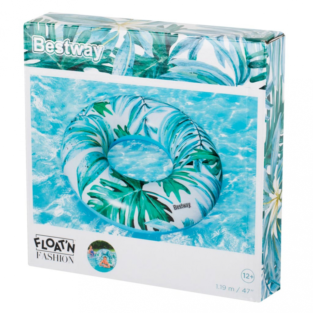 Colac gonflabil Ikonka pentru inot 119 cm Albastru Tropical - 2 | YEO