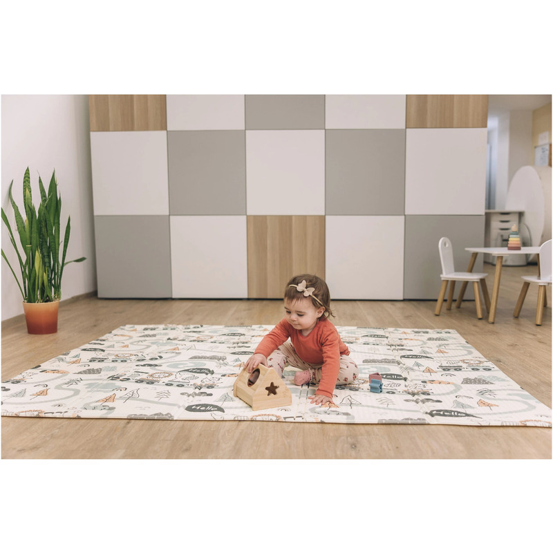 Covoras de joaca Magic Road cu doua fete pliabil 200 x 150 cm - 1 | YEO