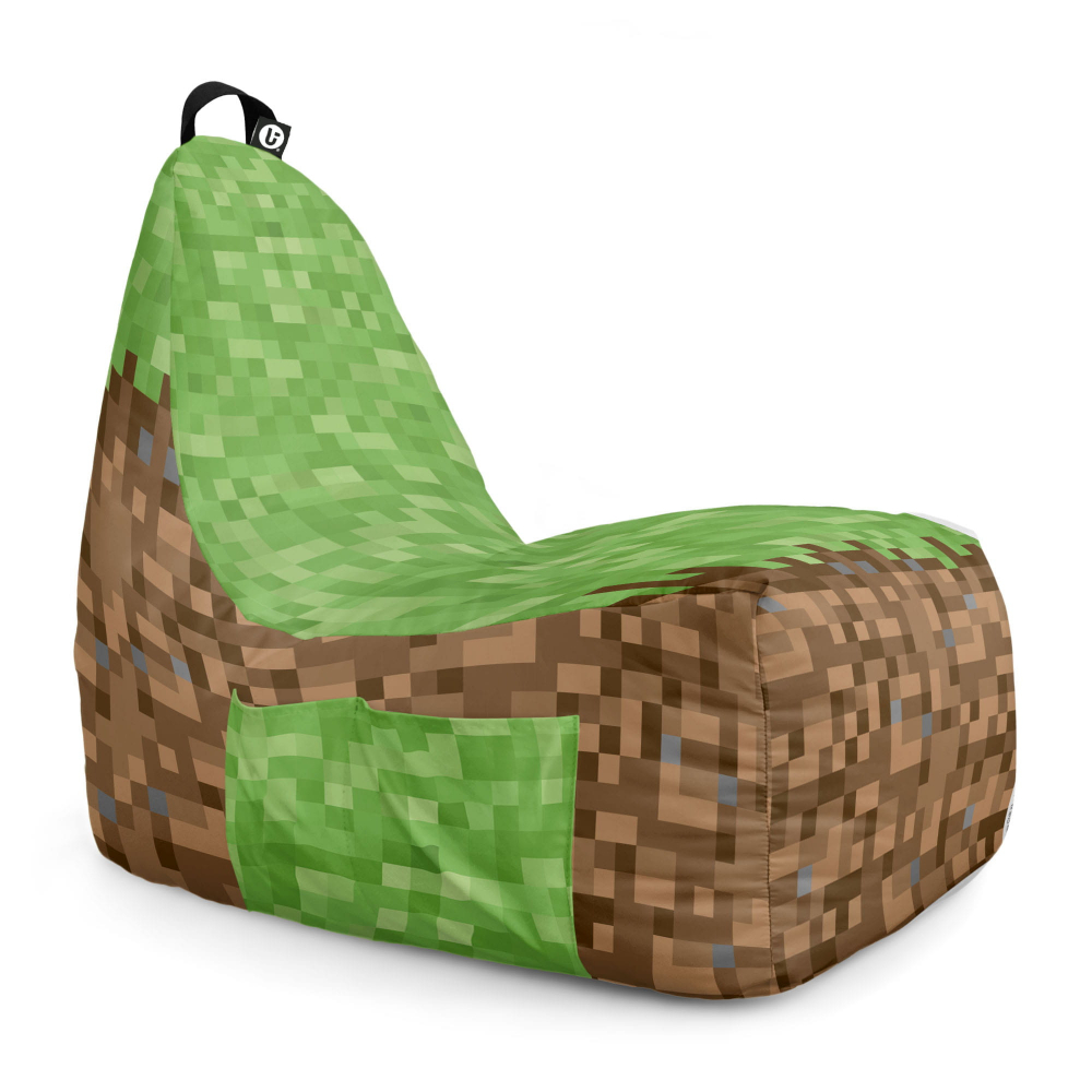Fotoliu Puf Bean Bag tip Chill L Minecraft iarba pamant - 5
