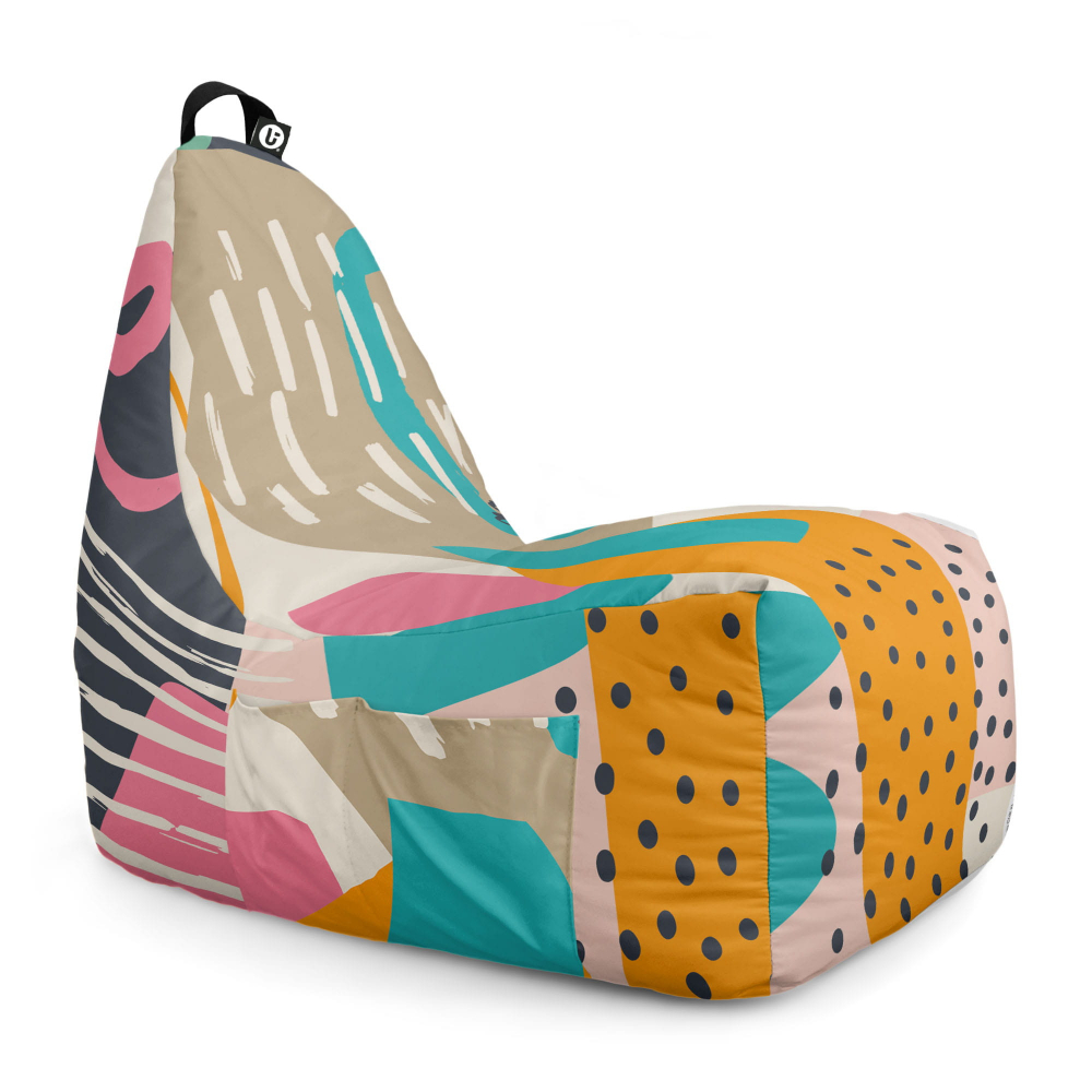 Fotoliu Puf Bean Bag tip Chill XL abstract passionfruit - 5