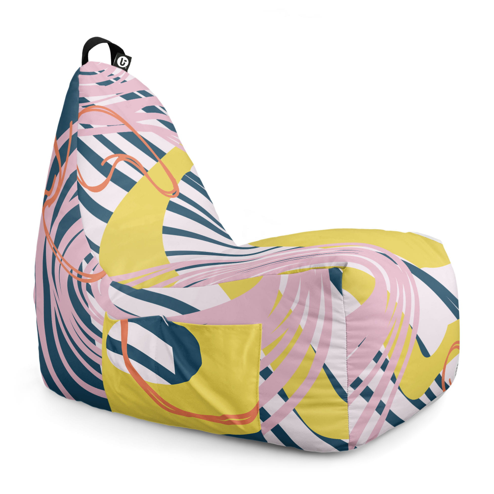 Fotoliu Puf Bean Bag tip Chill XL abstract spiral - 5