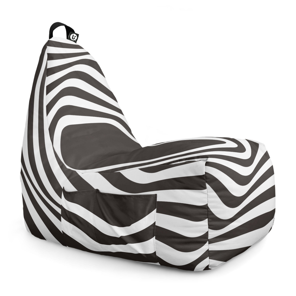 Fotoliu Puf Bean Bag tip Chill XL abstract zebra - 5