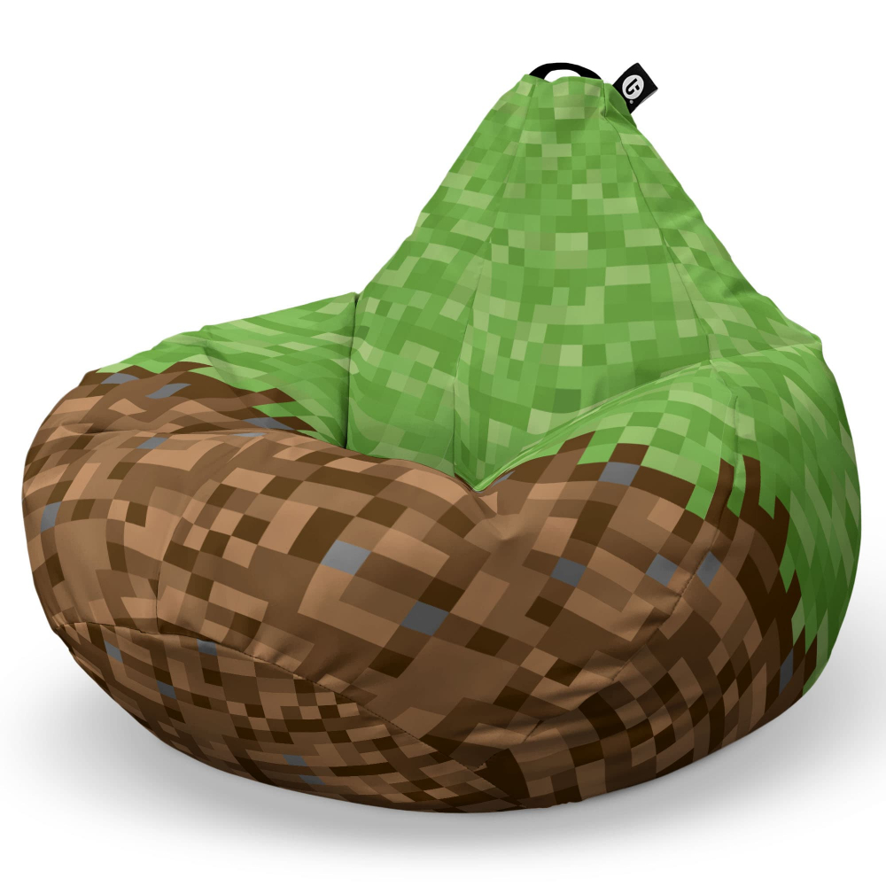 Fotoliu Puf Bean Bag tip Para L Minecraft iarba pamant - 5