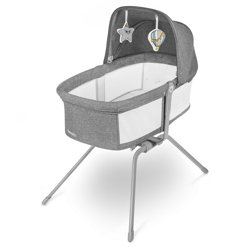 Patut balansoar Lionelo Malin 3 in 1 pliabil 0-9 kg Gri
