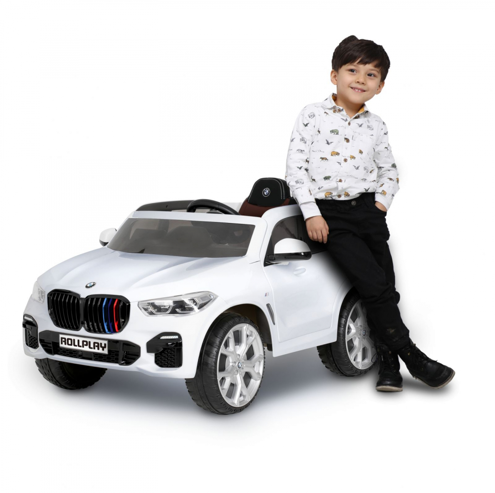 Masina electrica copii BMW X5 Versiune M 12V cu telecomanda alb - 7