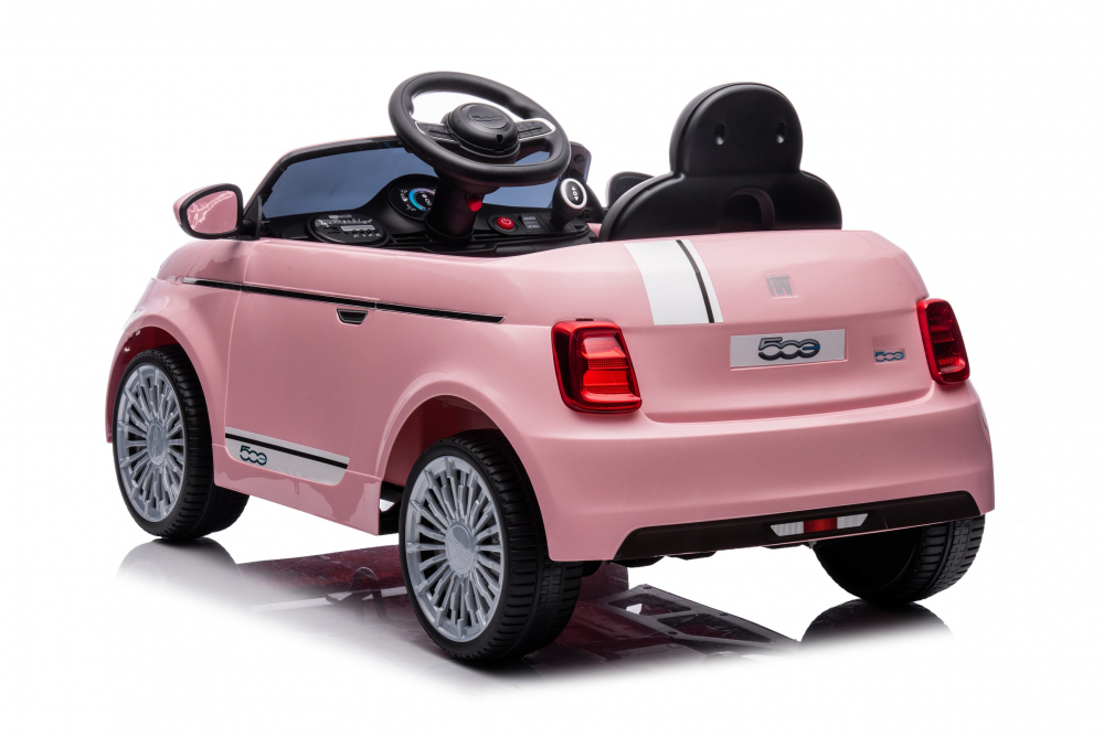 Masinuta electrica 12V cu licenta Fiat 500E Pink - 5