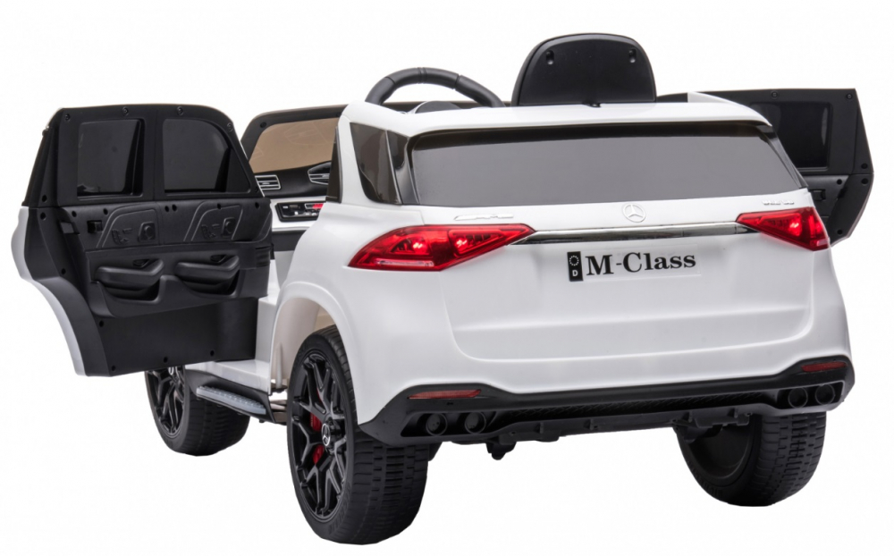 Masinuta electrica cu scaun de piele Mercedes M Class White - 7