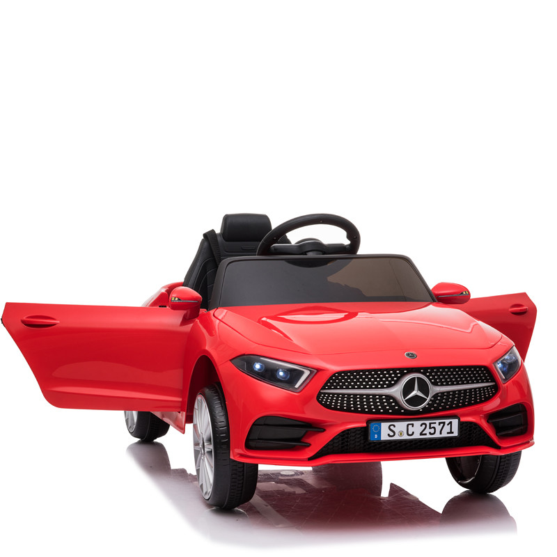 Masinuta electrica cu scaun piele si roti eva Mercedes Benz CLS350 Red - 8