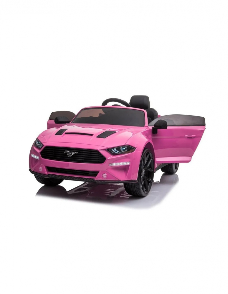 Masinuta electrica cu telecomanda pentru copii Ford Mustang roz 8289 - 1