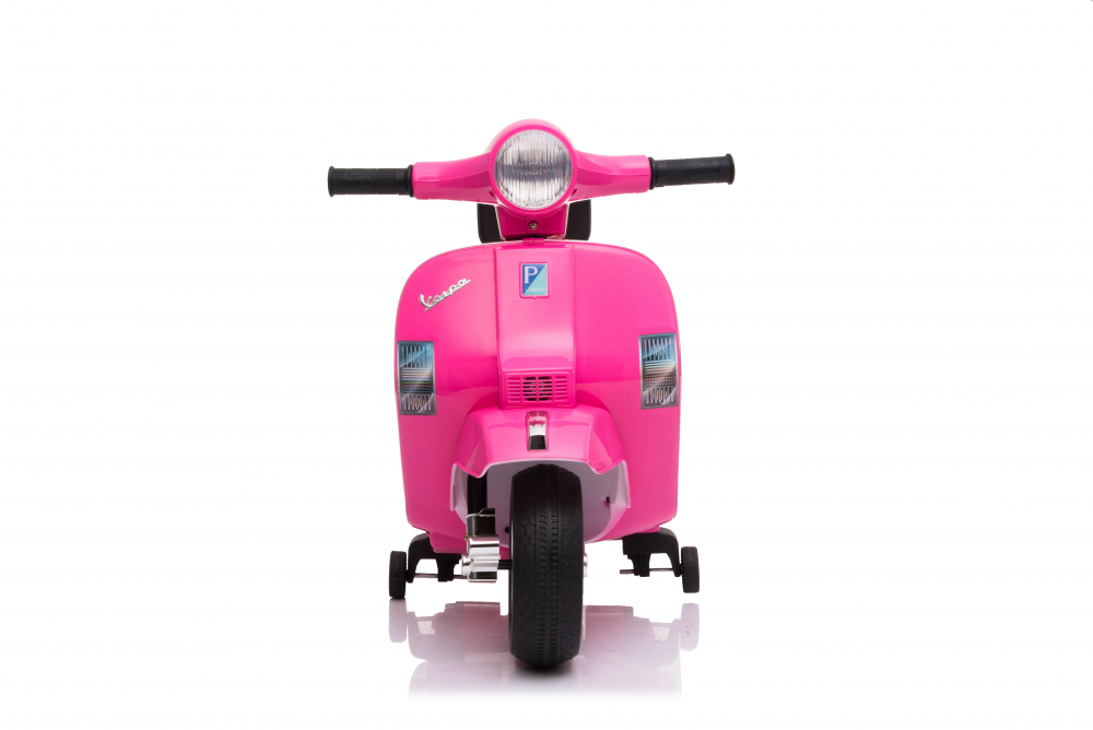 Motocicleta electrica 6V Vespa cu scaun din piele Pink - 5