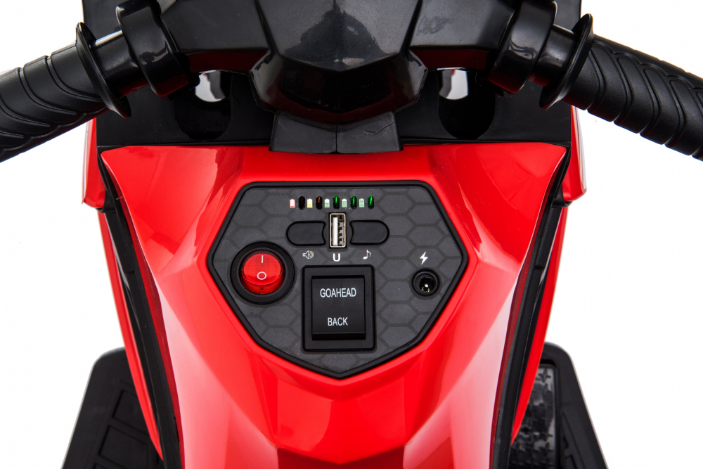 Motocicleta electrica cu roti ajutatoare Nichiduta Super Racing Red - 3