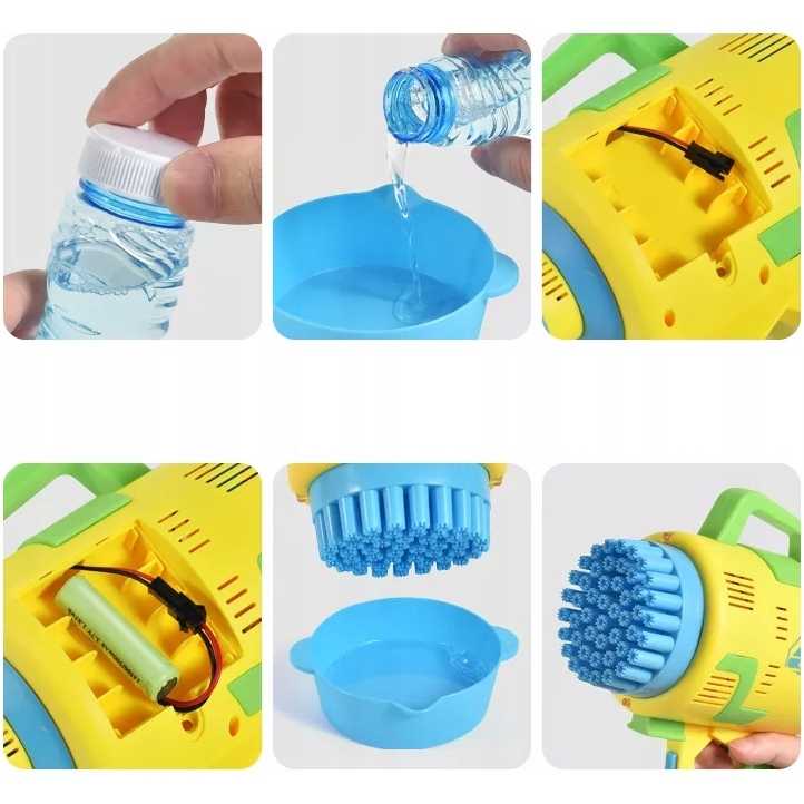 Pistol Ikonka pentru baloane de sapun Bubble Maker galben - 4