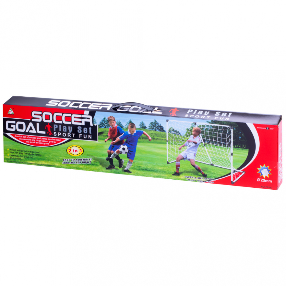 Poarta de fotbal 2 in 1 cu minge si pompa 185x120x70cm - 3 | YEO