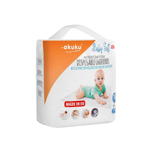 Set 15 aleze de unica folosinta Akuku Baby Soft 40 x 60 cm - 1 | YEO