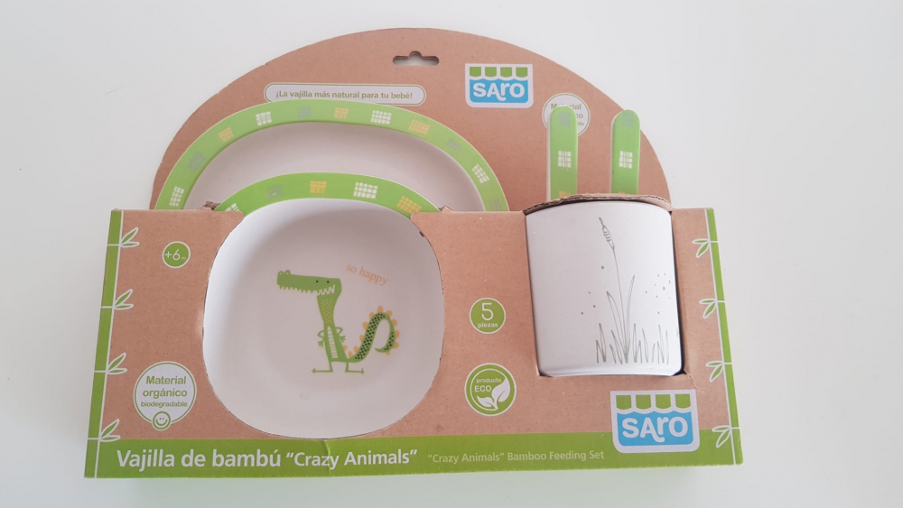 Set 5 Piese Alimentatie Crazy Animals Crocodil