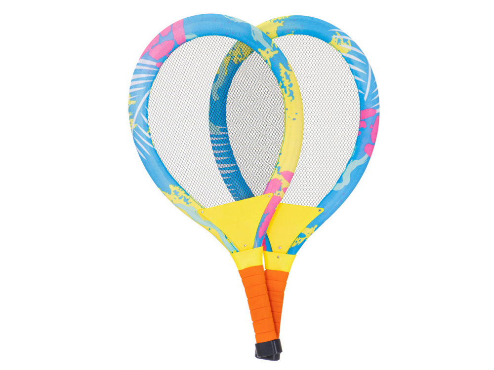 Set rachete iluminate de tenis cu minge si fluturas - 1