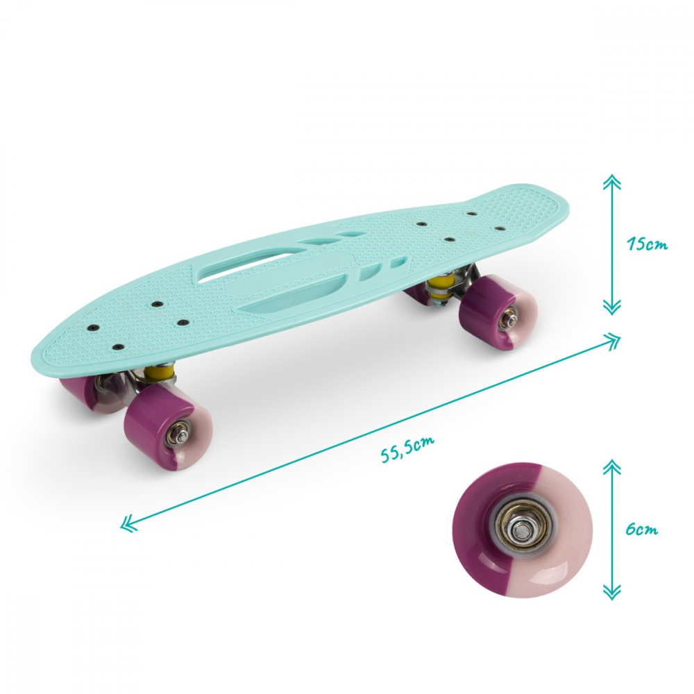 Skateboard copii Qkids Galaxy Light Blue