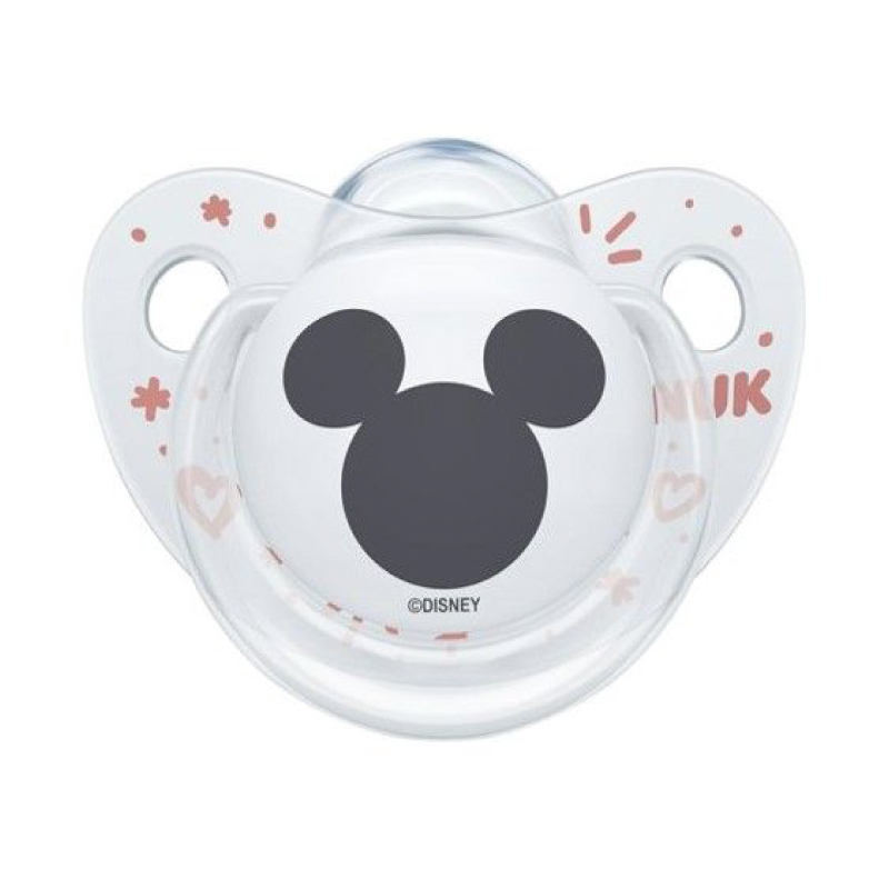 Suzeta Nuk Disney Mickey silicon 0-6 luni M1 transparentroz