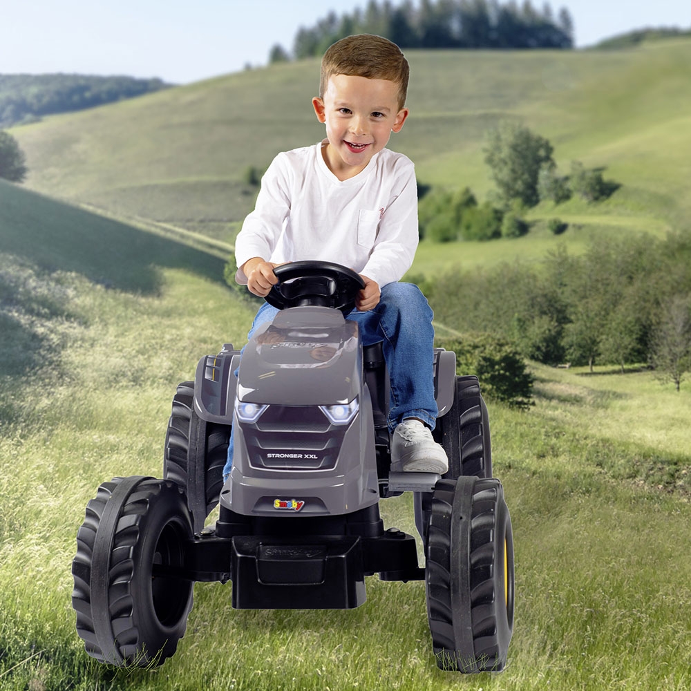 Tractor cu pedale si remorca Smoby Stronger XXL gri - 4