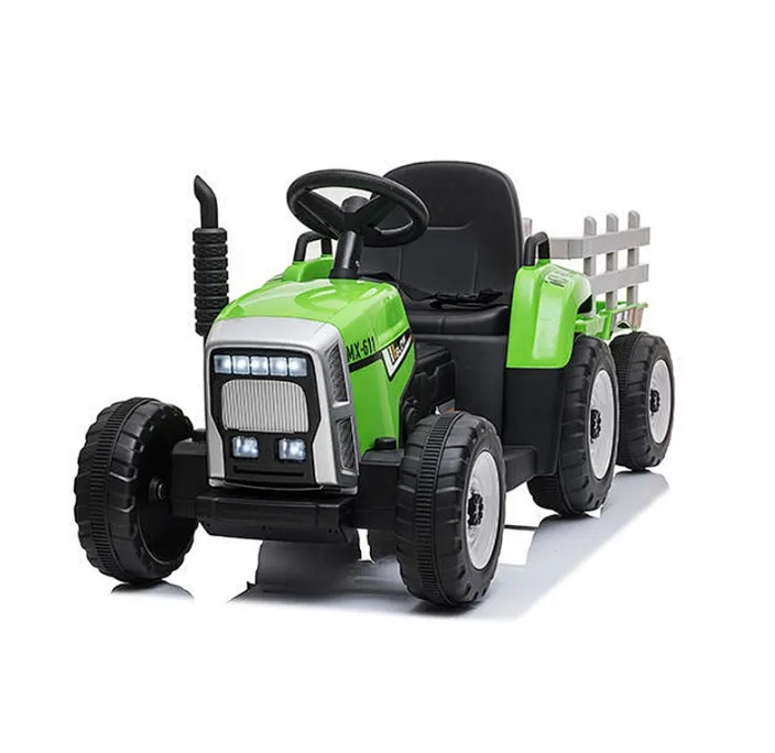 Tractor electric 12V cu remorca Nichiduta Farmer Green