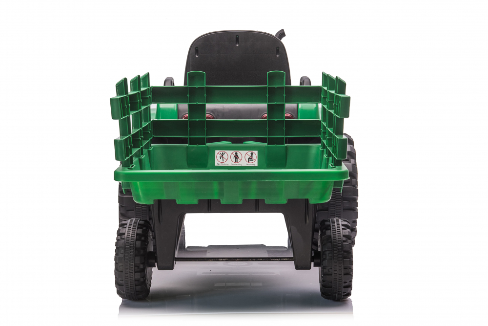 Tractor electric 12V cu telecomanda si remorca Nichiduta Agriculture Green - 4