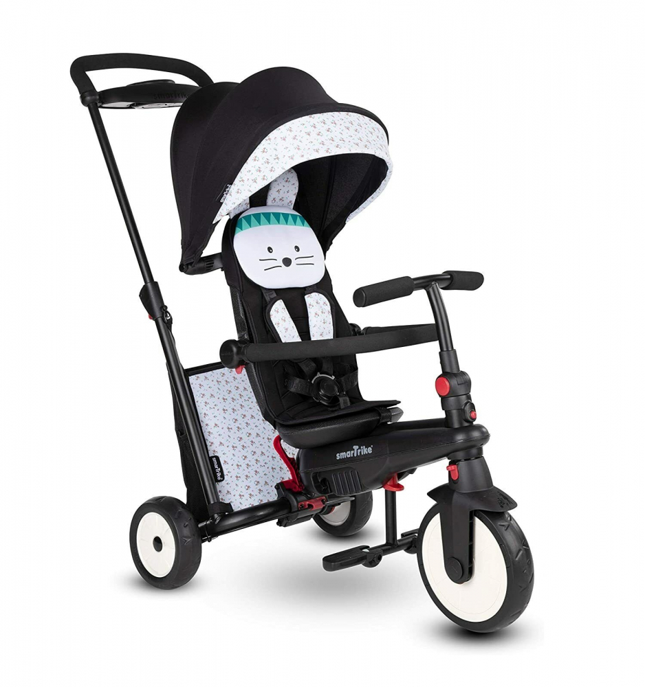 Tricicleta pentru copii Smart Trike STR5 Bunny 7 in 1 pliabila, dotata cu frana, scaun rabatabil, sistem patentat Touch Steering si cu certificare de carucior, varsta 9 luni+ - 2 | YEO