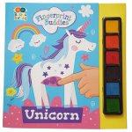 Carticica de colorat si pictat cu degetul Unicorn
