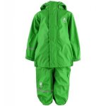Set jacheta+pantaloni ploaie si windstopper CeLaVi Forest Green 110 cm