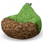 Fotoliu Puf Bean Bag tip Para L Minecraft iarba pamant