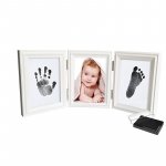Kit rama foto tripla mobila cu cerneala pentru manuta si piciorus rama natur culoare ink Negru