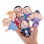 Set de 6 marionete pentru degete familie