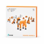 Set joc constructii magnetice Pixio Orange animals