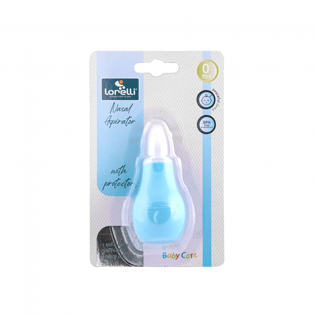 Aspirator nazal 0 luni+ cu capac de protectie Moonlight Blue - 1 | YEO