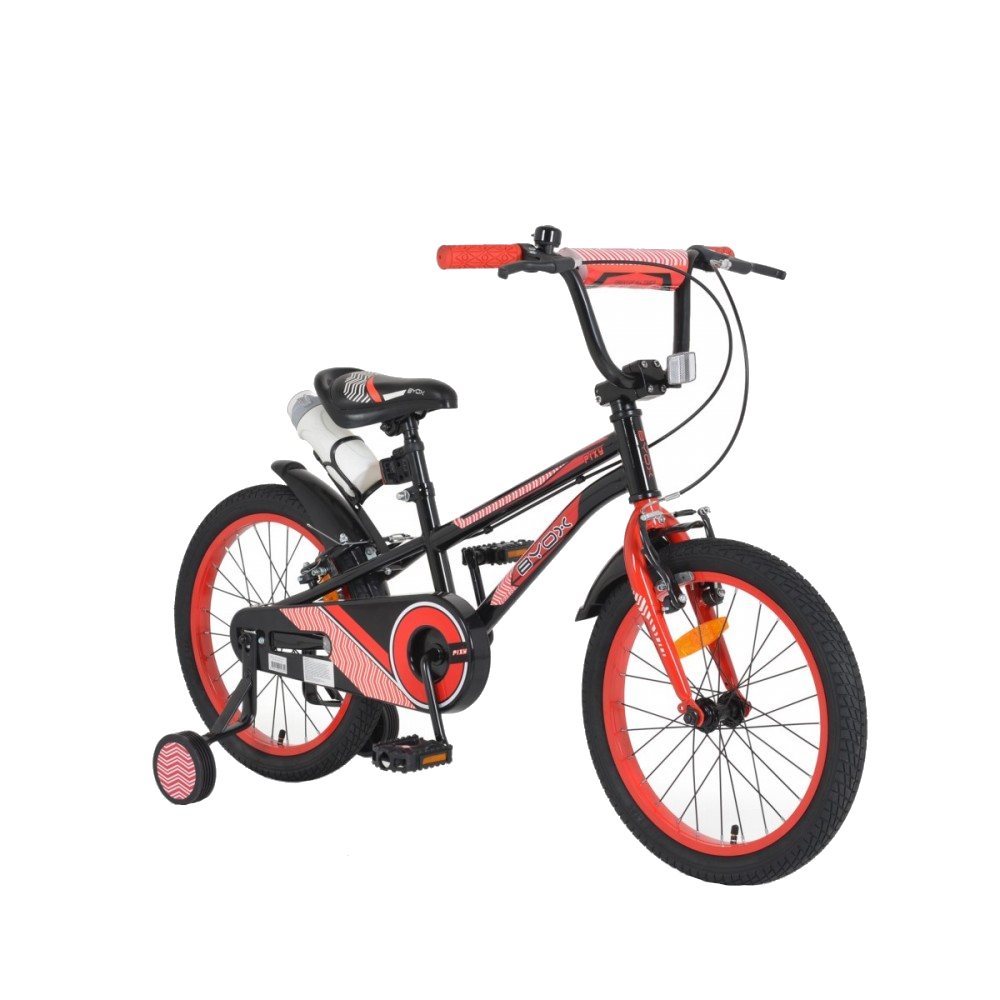 Bicicleta cu roti ajutatoare Byox Pixy Red 18 inch - 3